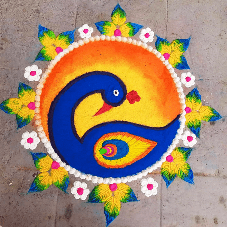 Mesmeric Bhadra Amavasya Rangoli