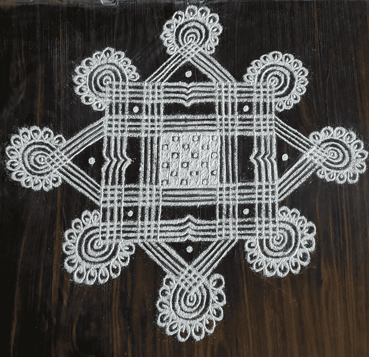 Nice Bhadra Amavasya Rangoli