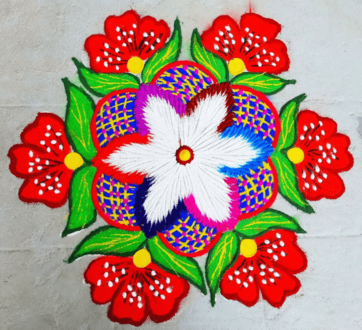 Pleasing Bhadra Amavasya Rangoli