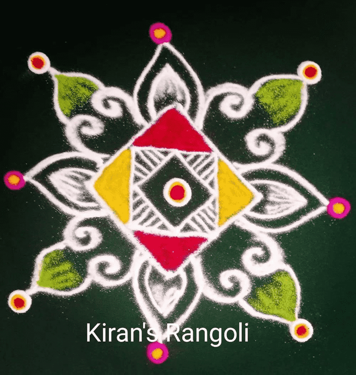 Ravishing Bhadra Amavasya Rangoli