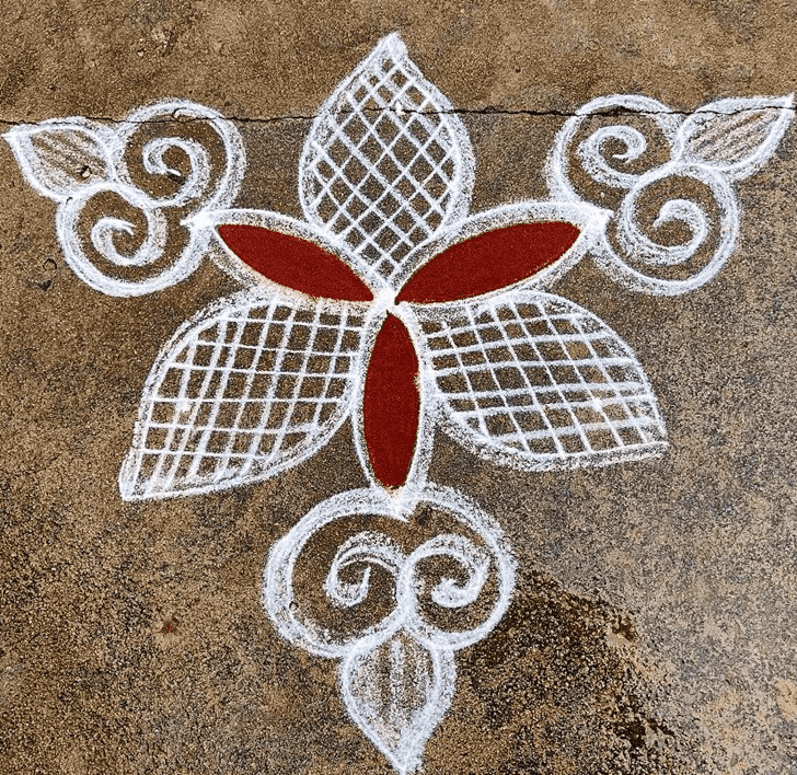 Slightly Bhadra Amavasya Rangoli