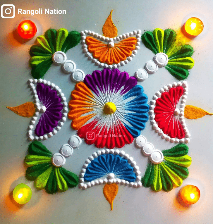 Enticing Bhami Ekadashi Rangoli