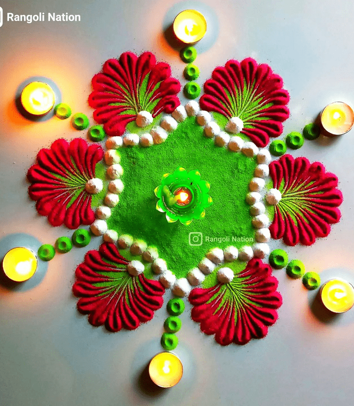 Excellent Bhami Ekadashi Rangoli