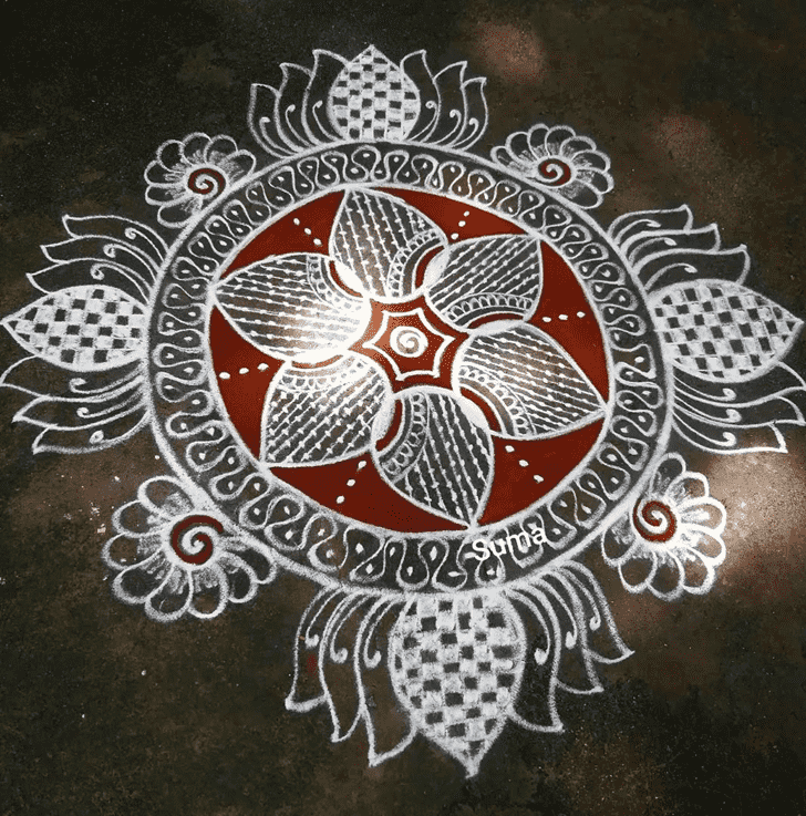 Graceful Bhami Ekadashi Rangoli