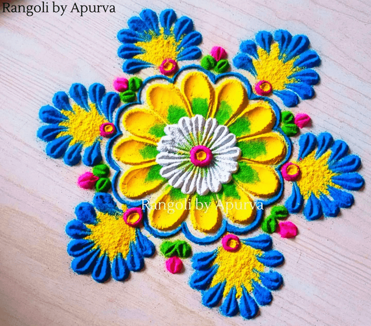 Pleasing Bhami Ekadashi Rangoli