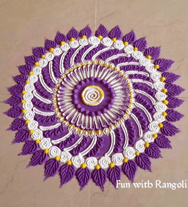 Superb Bhami Ekadashi Rangoli