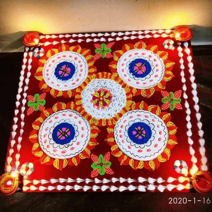 Comely Big Rangoli