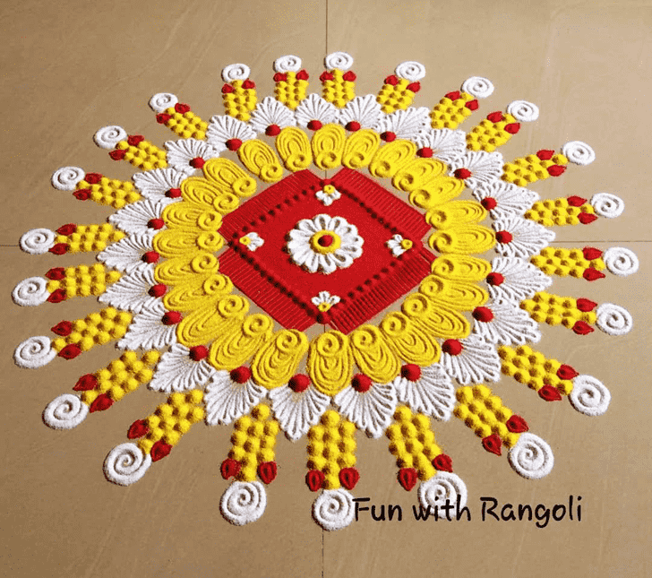 Shapely Big Rangoli