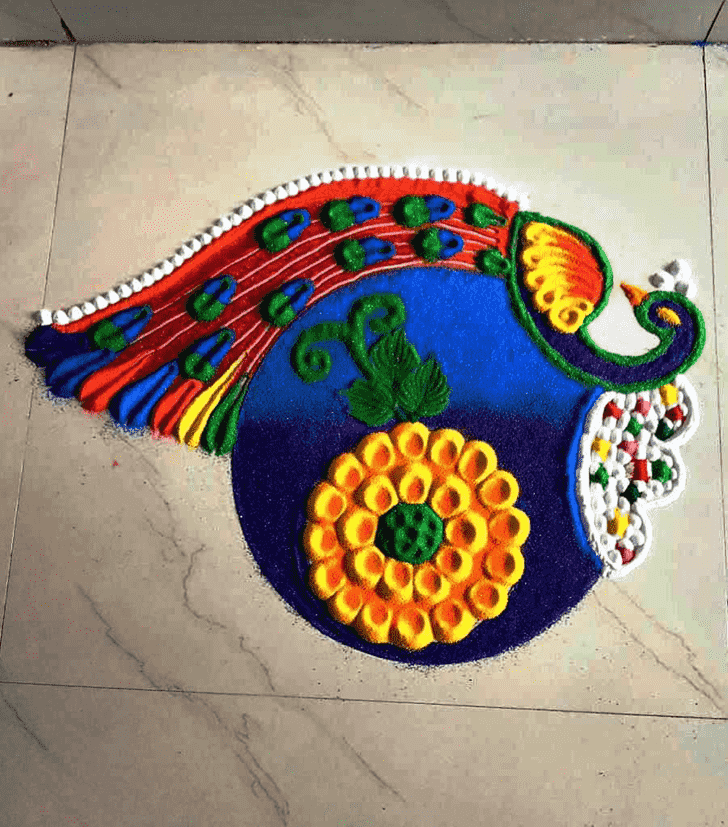 Fine Bird Rangoli