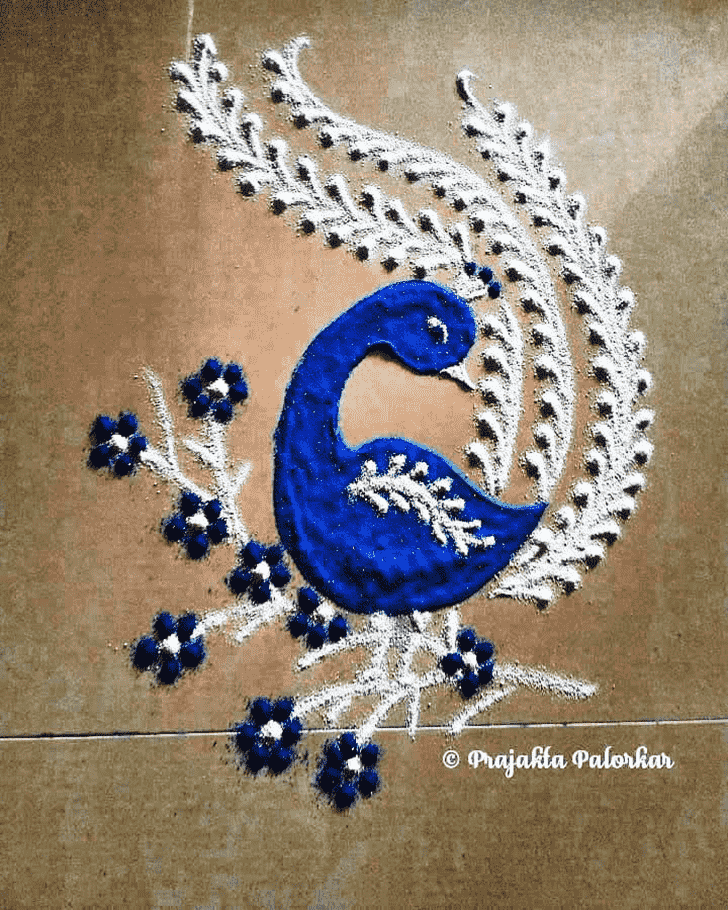 Good Looking Bird Rangoli