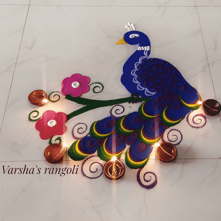 Gorgeous Bird Rangoli