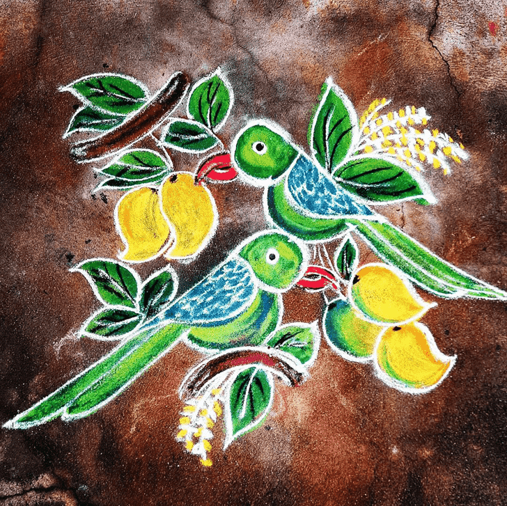 Grand Bird Rangoli