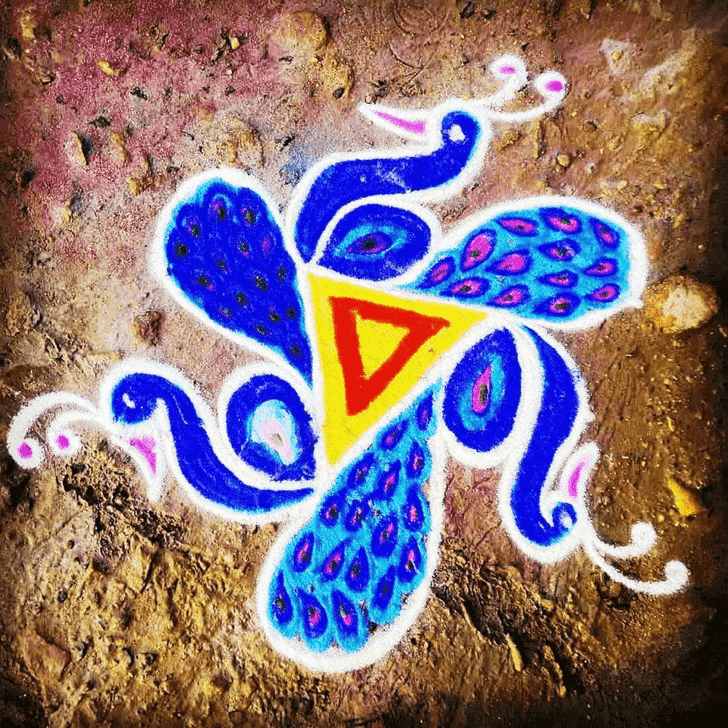 Radiant Bird Rangoli