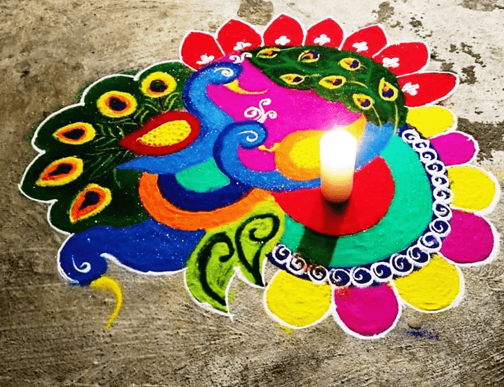 Ravishing Bird Rangoli