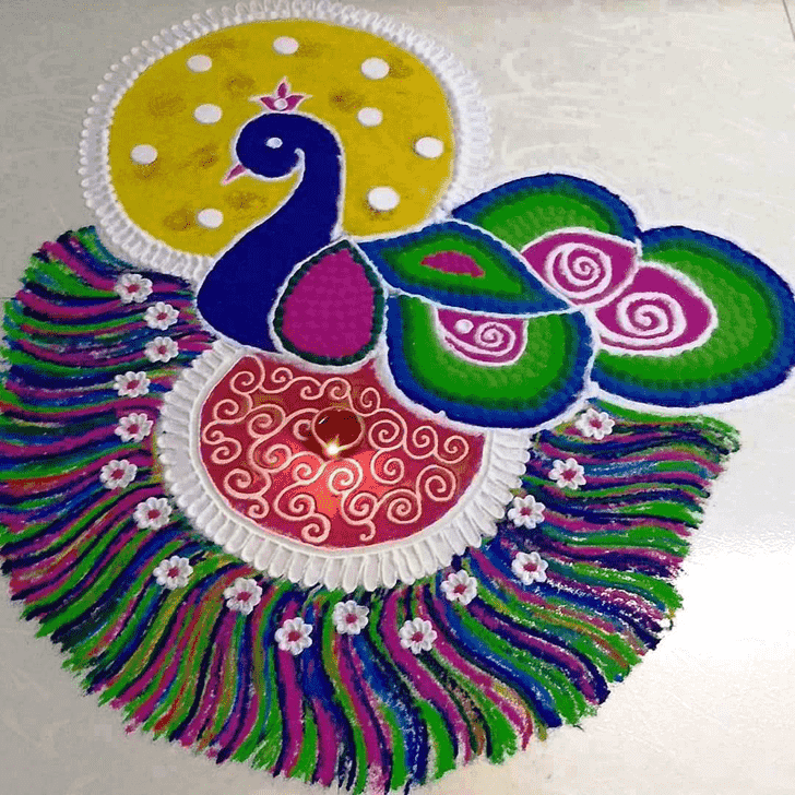 Refined Bird Rangoli