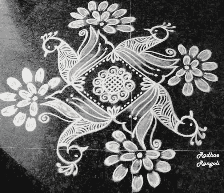 Shapely Bird Rangoli