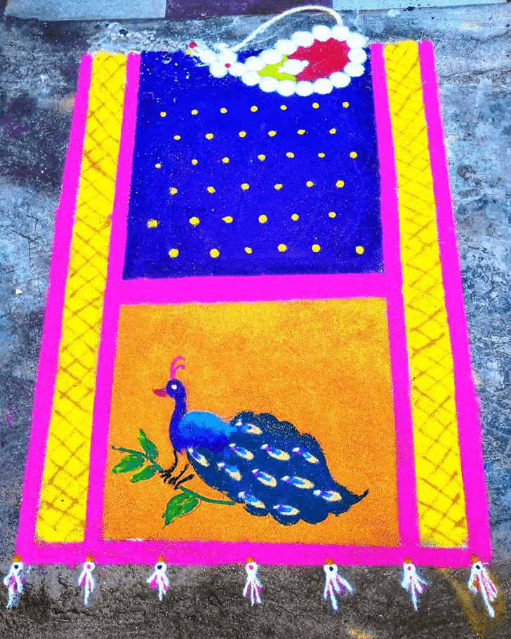 Splendid Bird Rangoli