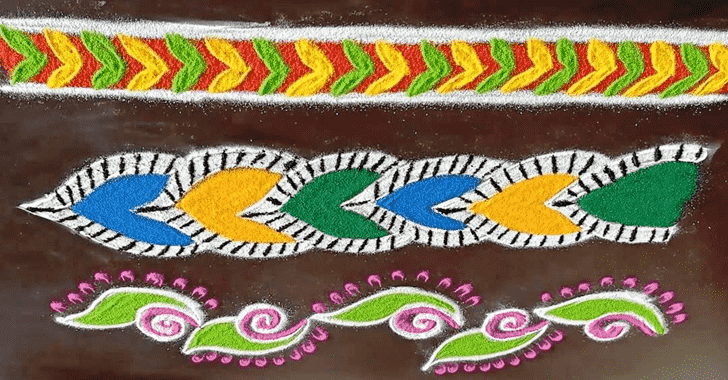 Splendid Border Rangoli