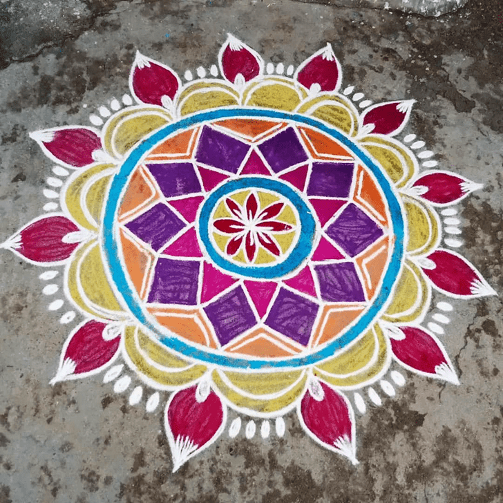 Fetching Brazil Rangoli