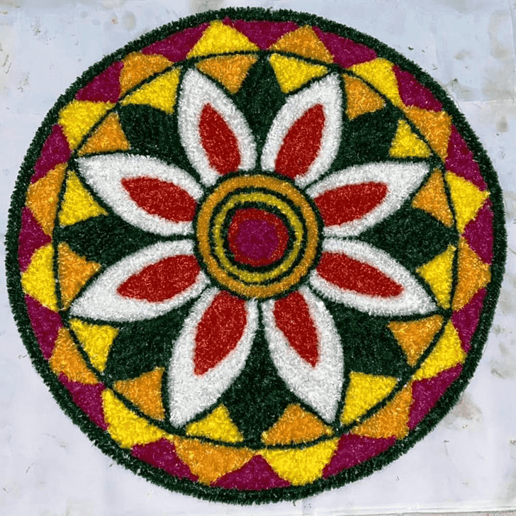 Resplendent Brazil Rangoli