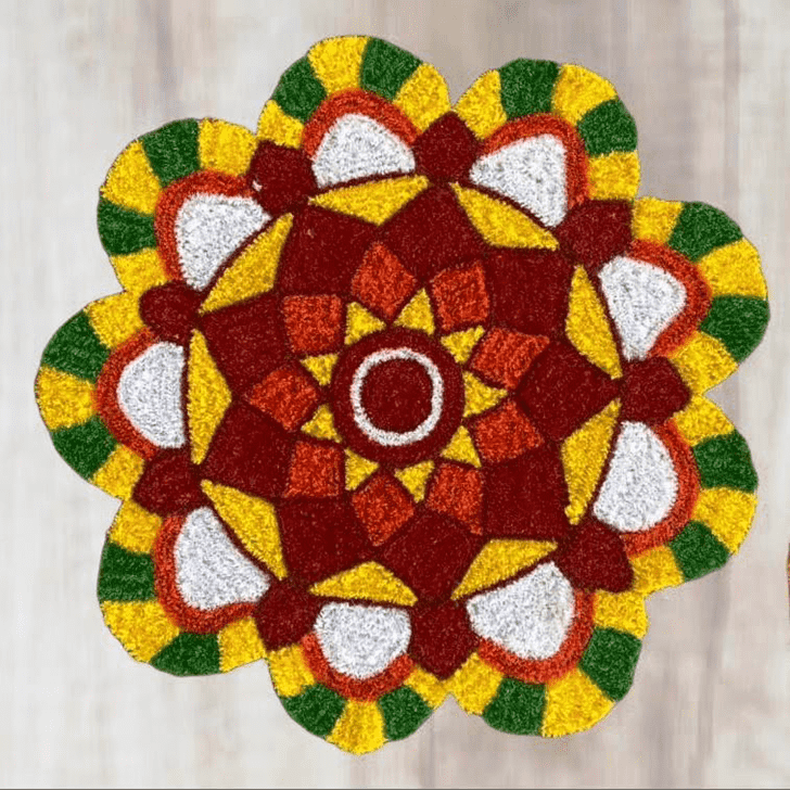 Slightly Brazil Rangoli