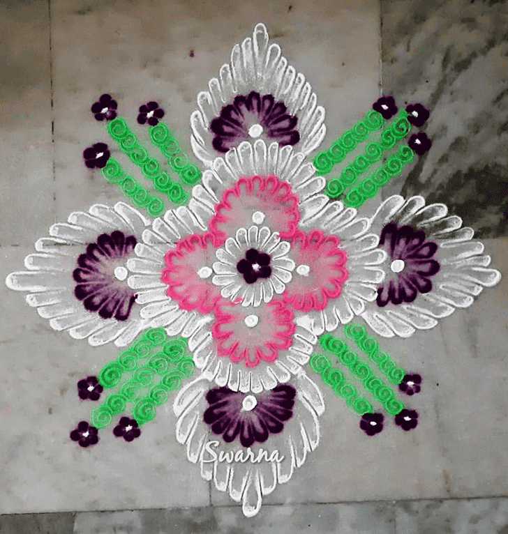 Wonderful Brazil Rangoli Design