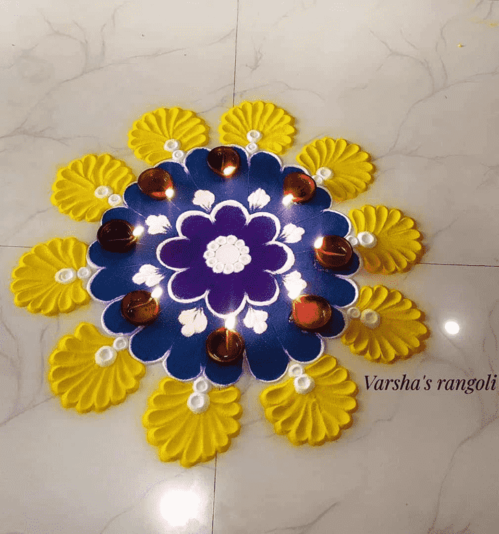 Delightful Chaitra Purnima Rangoli