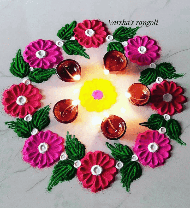 Elegant Chaitra Purnima Rangoli