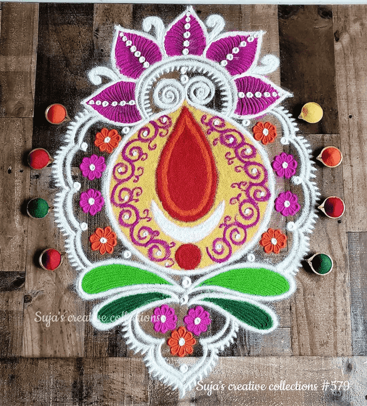 Enticing Chaitra Purnima Rangoli