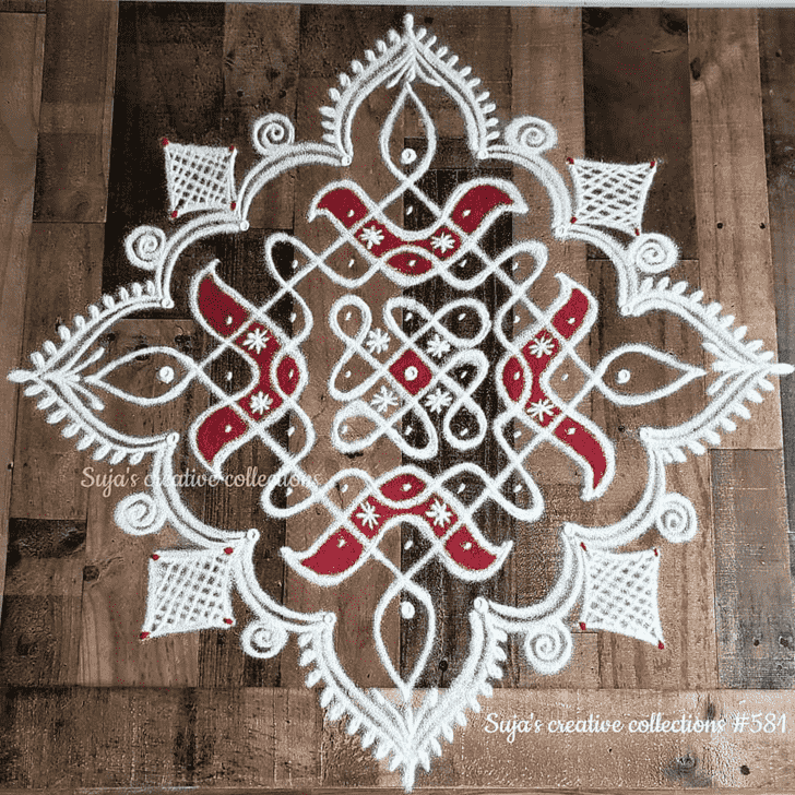 Exquisite Chaitra Purnima Rangoli