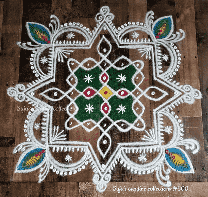 Graceful Chaitra Purnima Rangoli