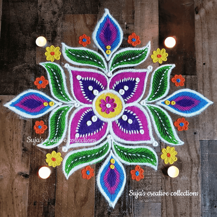 Ideal Chaitra Purnima Rangoli