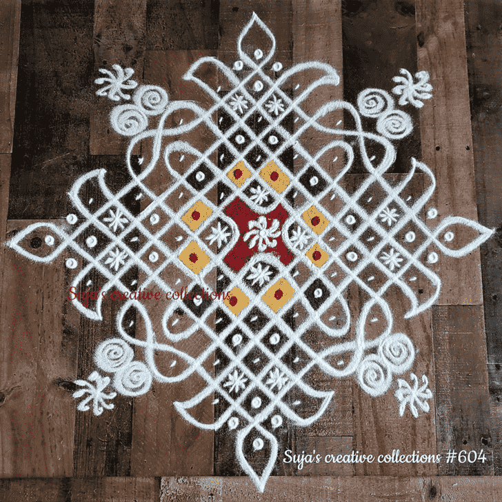 Lovely Chaitra Purnima Rangoli Design