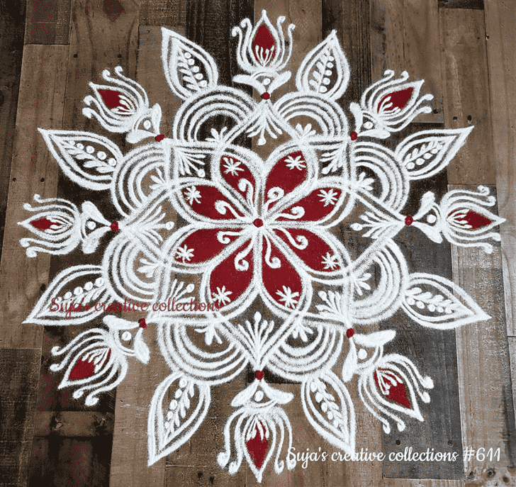 Nice Chaitra Purnima Rangoli