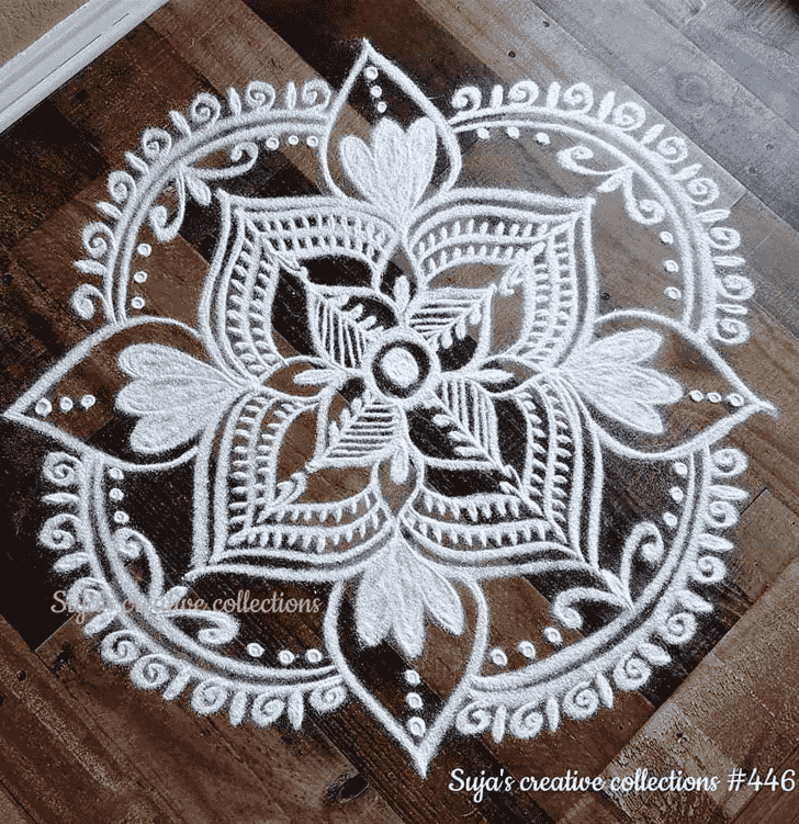 Pretty Chaitra Purnima Rangoli