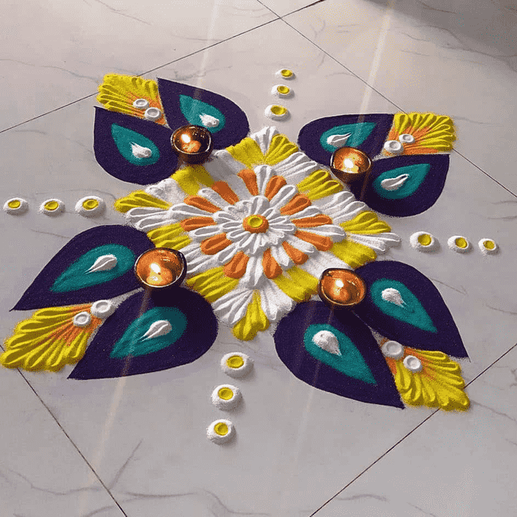 Ravishing Chaitra Purnima Rangoli