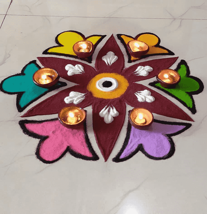 Shapely Chaitra Purnima Rangoli