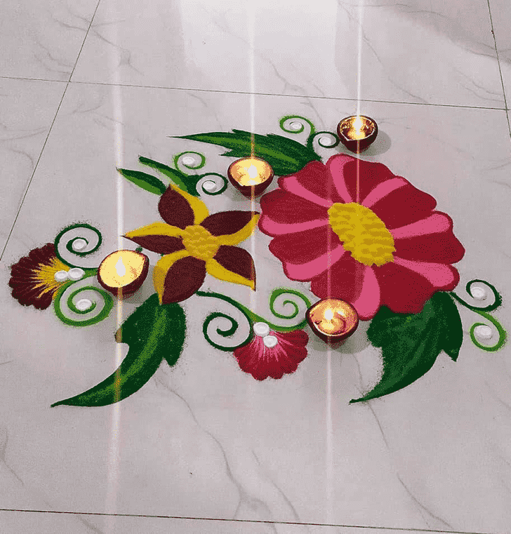 Splendid Chaitra Purnima Rangoli