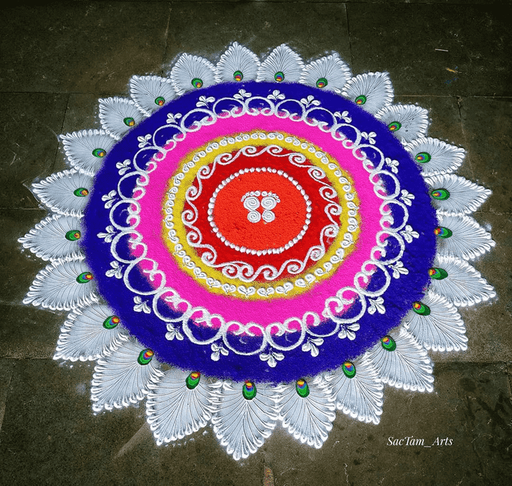 Exquisite Chhath Puja Rangoli