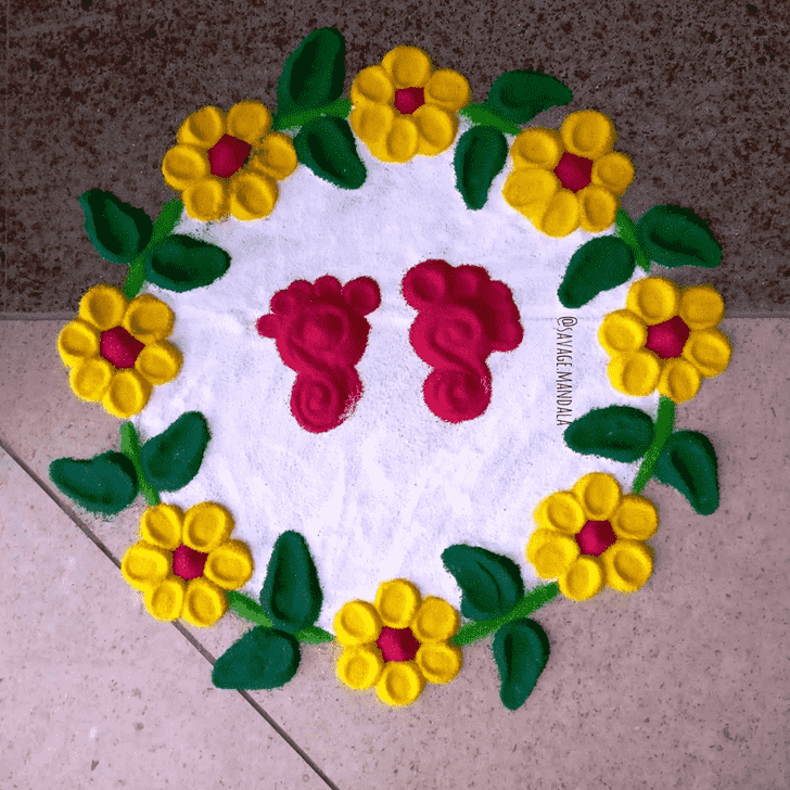 Fetching Chhath Puja Rangoli