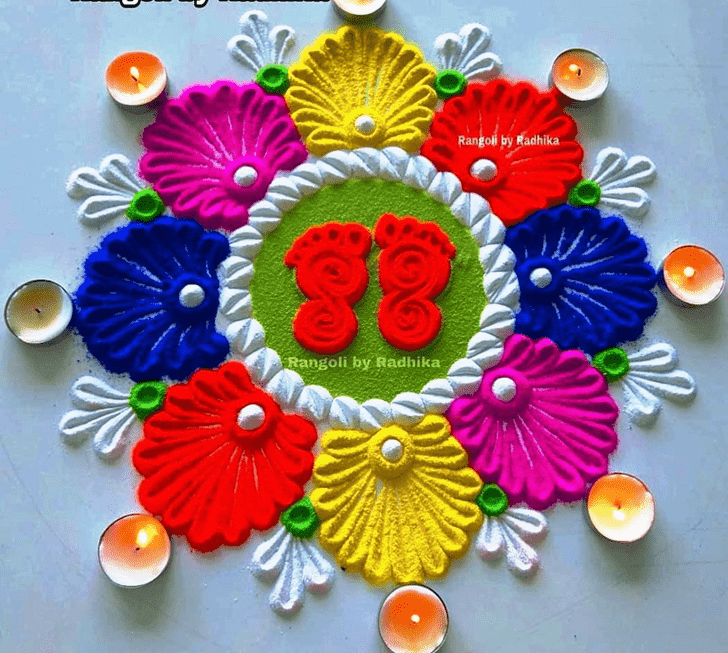 Fine Chhath Puja Rangoli