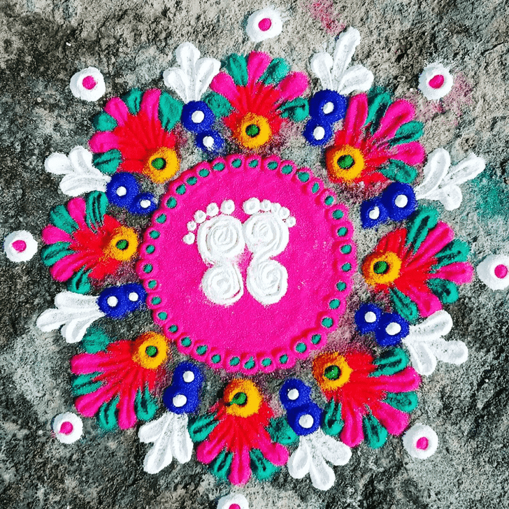 Grand Chhath Puja Rangoli