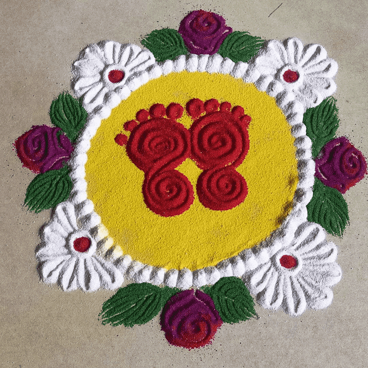 Pleasing Chhath Puja Rangoli