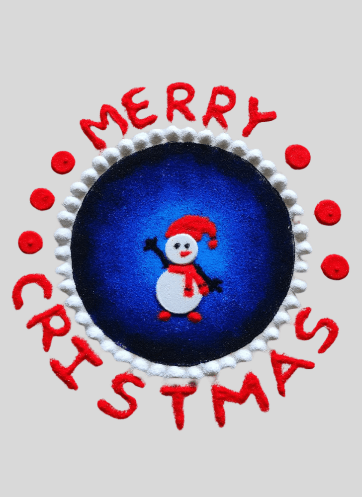 Amazing Merry Christmas Rangoli