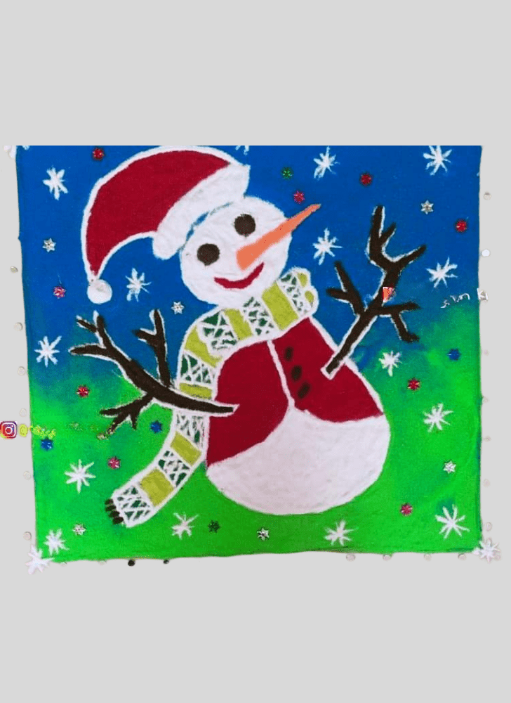 Comely Merry Christmas Rangoli