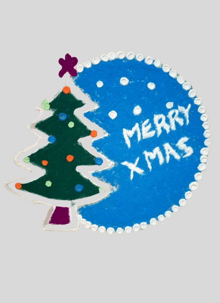 Mesmeric Merry Christmas Rangoli