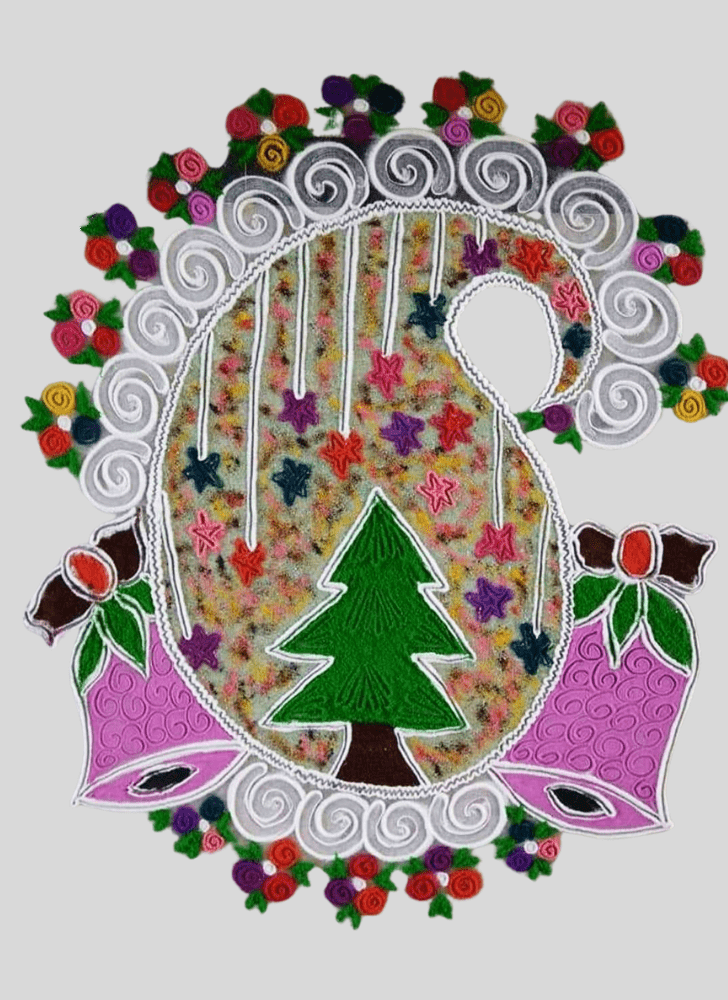 Splendid Merry Christmas Rangoli