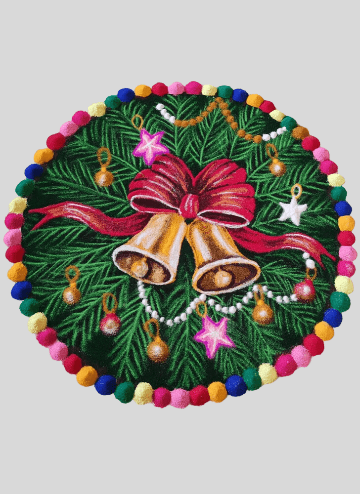 Superb Merry Christmas Rangoli