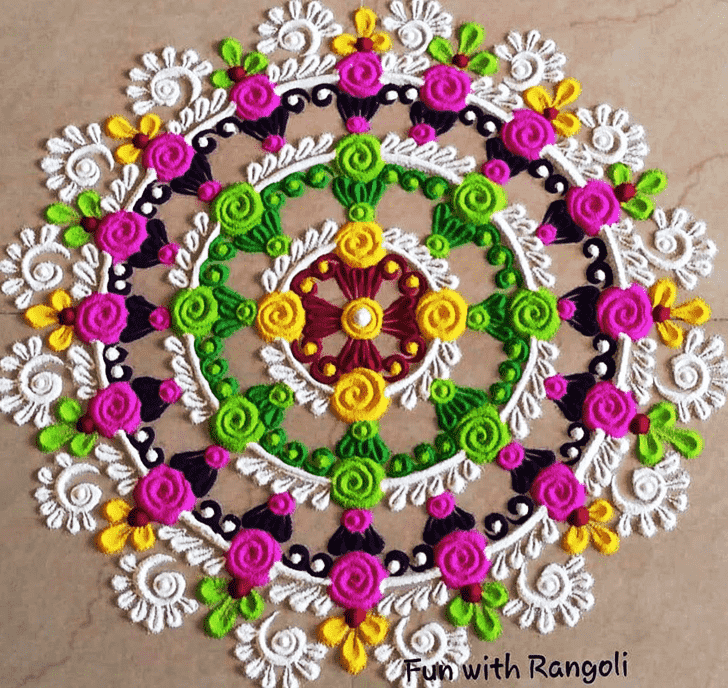 Dazzling Circle Rangoli