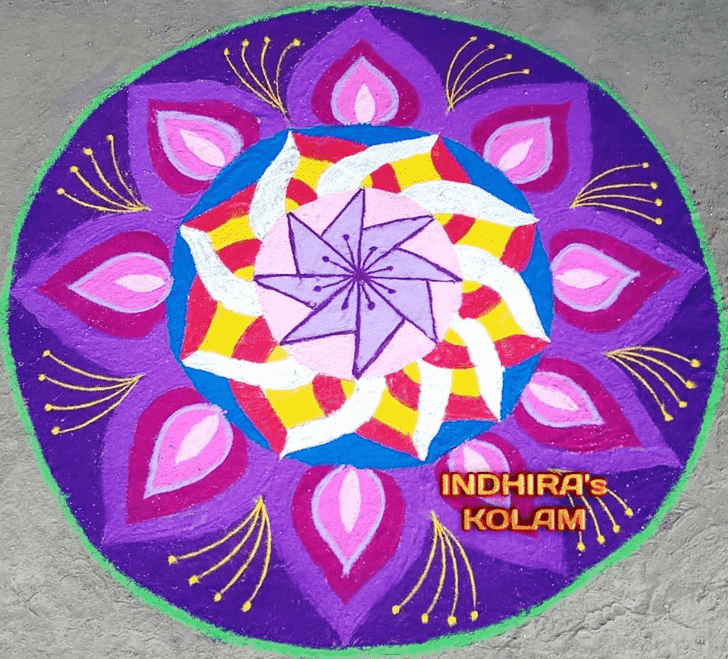 Elegant Circle Rangoli